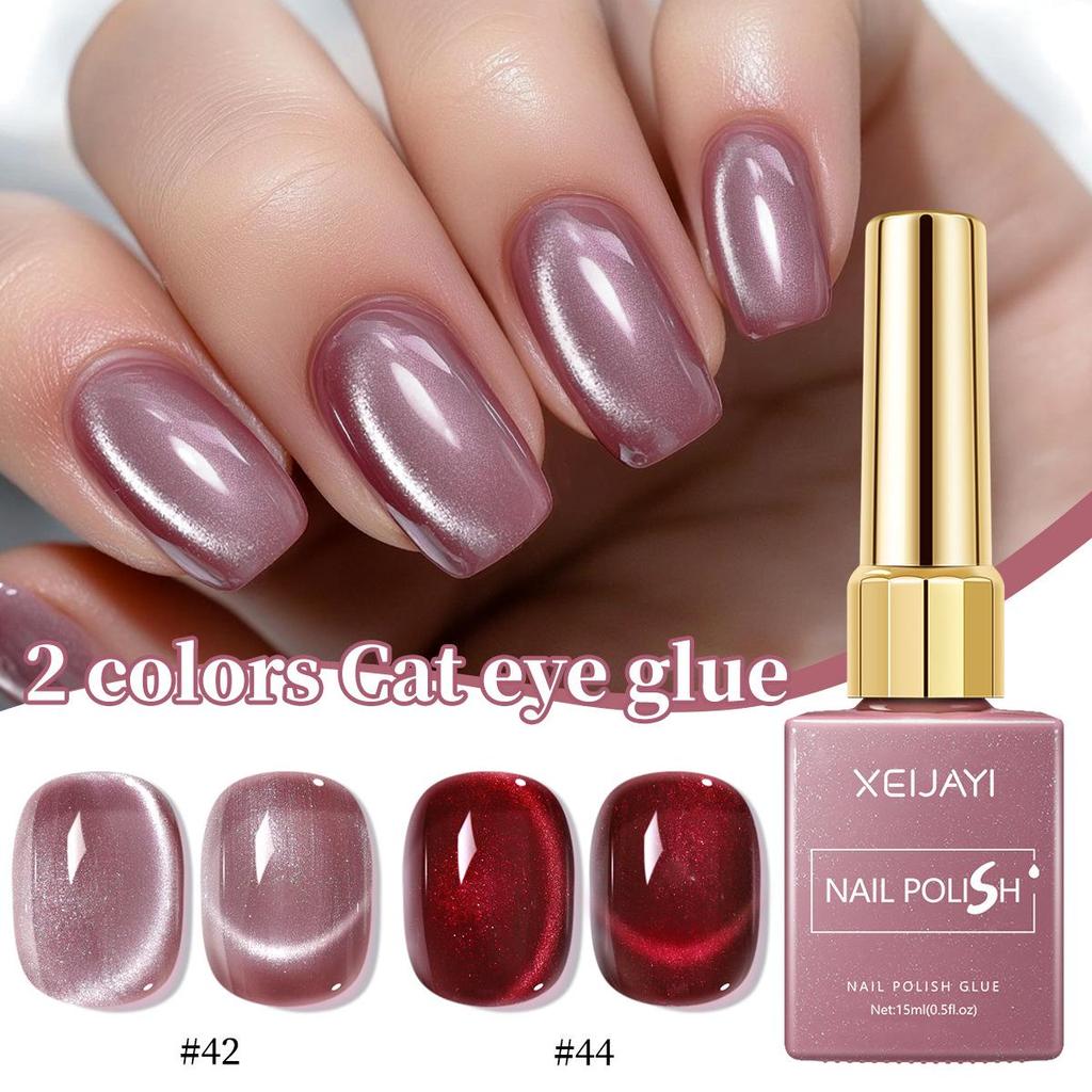 Oxblood Cat Eye Gel Polish 2025: Ruby Glass Bead Nail Art Set