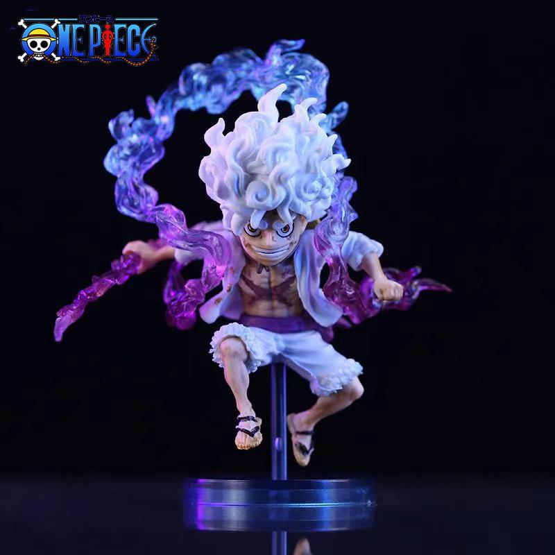 10Cm One Piece Luffy Anime Figure Gear5 Sun God Nika Luffy Action Figures Pvc Collection Model Doll Toys Kids Birthday Gifts