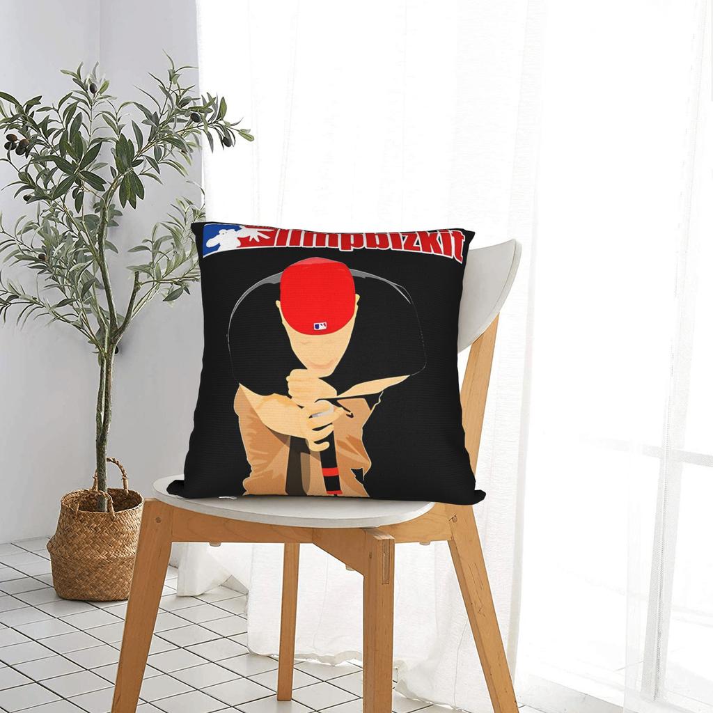 Rock Limp Bizkit Rap Square Pillow Cases Cushion Covers Awesome Zippered Decorative Pillowcase for Bed 18"