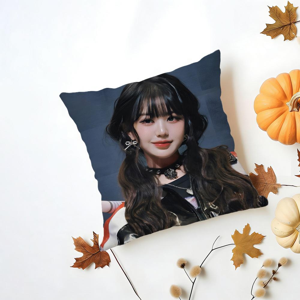Idol Lovely J-Jang Won-Young Cushion Cover Washable Linen Pillowcase Soft For Daily Sofa Bed Home Room Decor
