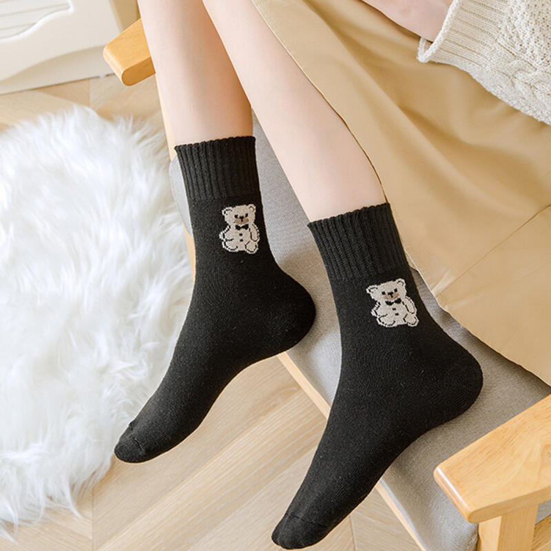 5 Pairs of Self-Heating, Warm, Fleece-Coated Winter Socks for Women 5-piece set