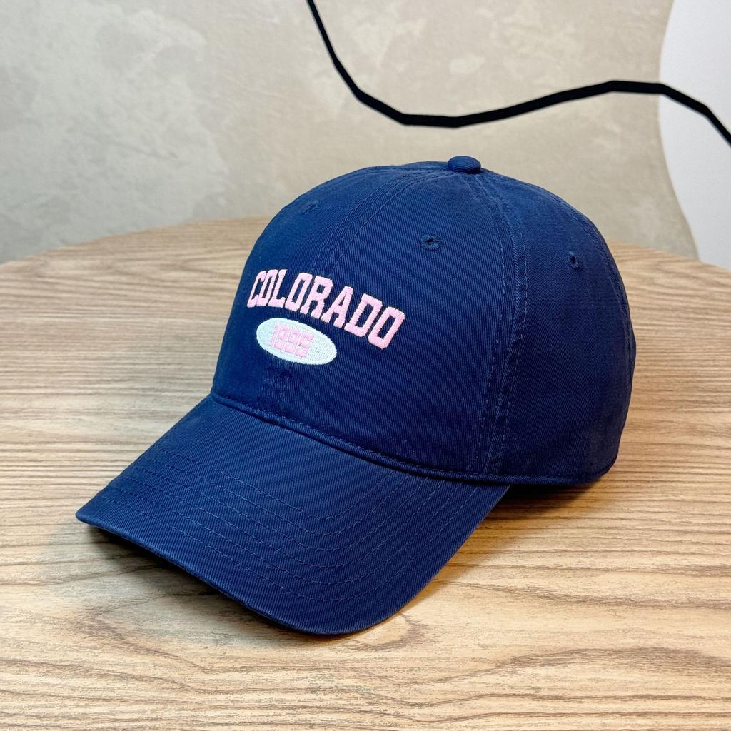 New COLORADO Embroidered original design baseball cap for men and women, Korean version, high-quality soft-top cap that makes the face look smaller