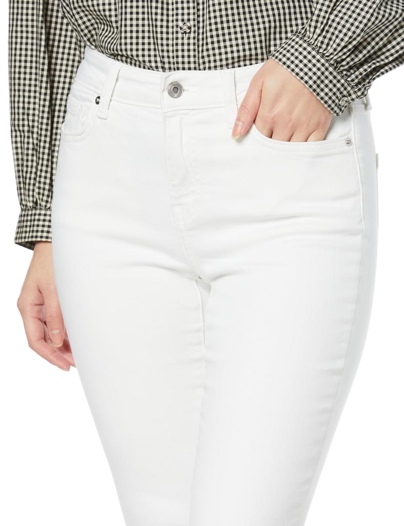 Amazon Essentials Stretch Skinny Sizes Women's Mid-Rise Jeans, White, S-M