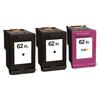 Packs 3 Cartridges for HP 62XL 2 X Black and 1 X Color Compatible Envy 5640