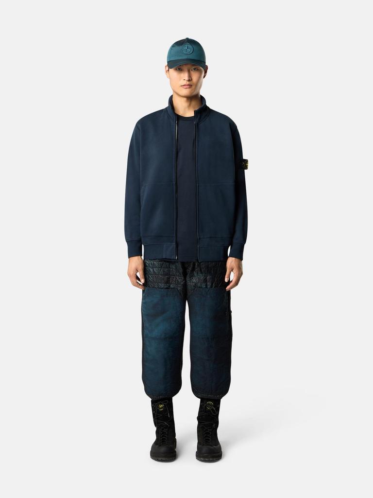 Silná fleecová mikina s kapucí na zip Cross Classic Stone se stojáčkem