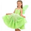 Girls Tinker Bell Costume Cosplay Outfit Polyester for Carnival Halloween Easter Christmas Children's Day Valentine's Day 140cm 9-10 Years Green