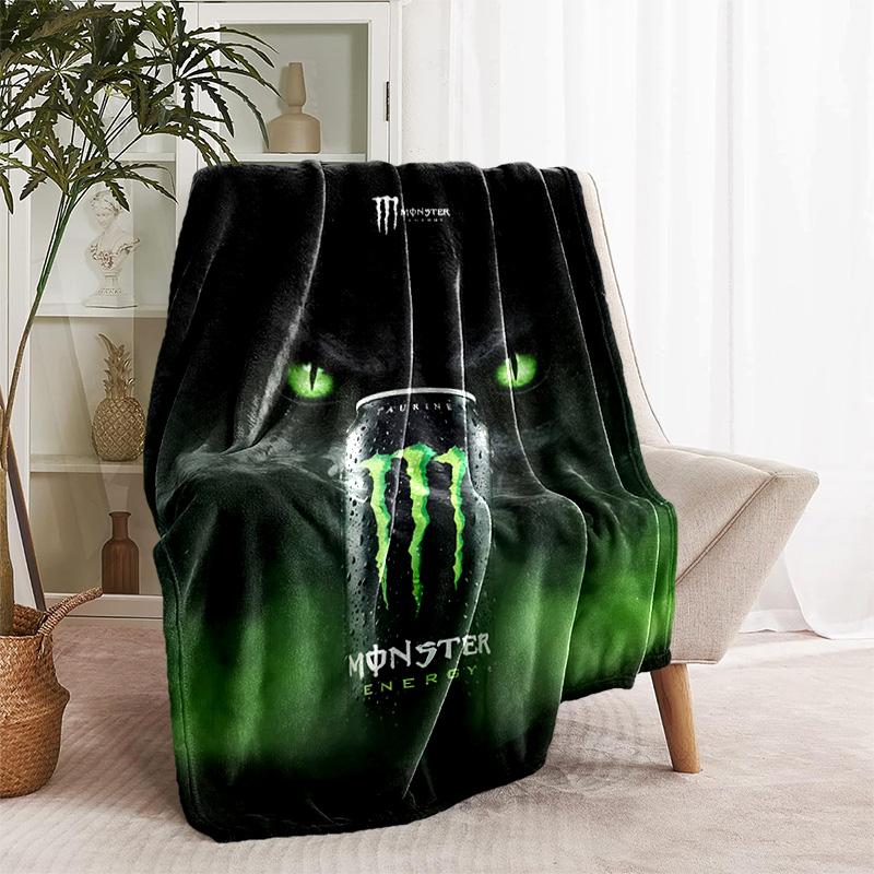 1pc Blanket - Monster Energy LOGO Print Design, Lightweight Blanket for Sofa, Bed- Soft &Warm, Gift for All Seasons