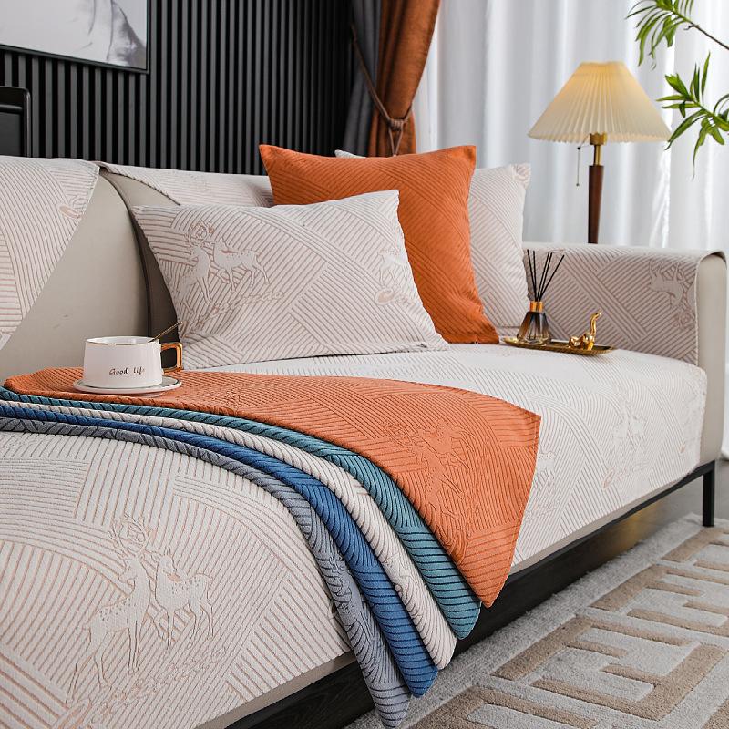 

Универсальный чехол для дивана, синель, жаккардовый чехол для дивана для гостиной, подлокотник, задняя крышка, нескользящий, не выцветает, не скатывается, машинная стирка