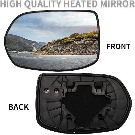Driver Side Mirror Replacement For Honda CRV 2007 2008 2009 2010 2011 - Left Side Mirror Glass, Rear View Mirrors Glass With Power Heated