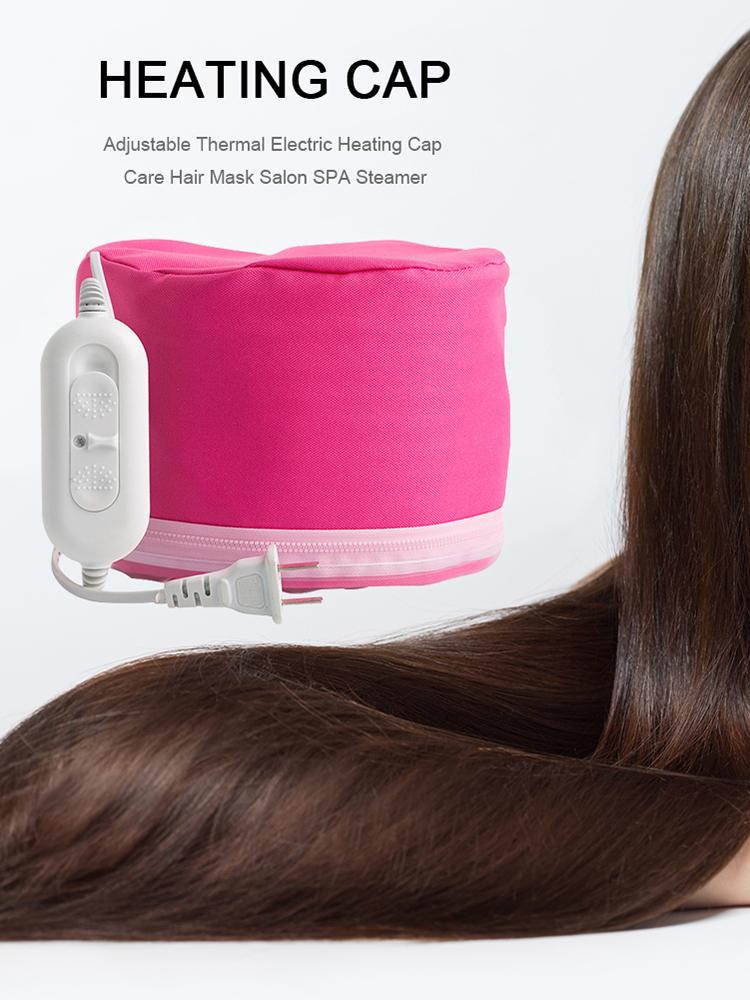 Hair Steamer Cap Thermal Cap with 3 Level Temperature Control Beauty Steamer Nourishing Hat for Hair Spa Home Use Gift for Women