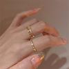 French Retro Double-layer Zircon Ring, Female Index Finger Ring Ins Wind Simple Ring