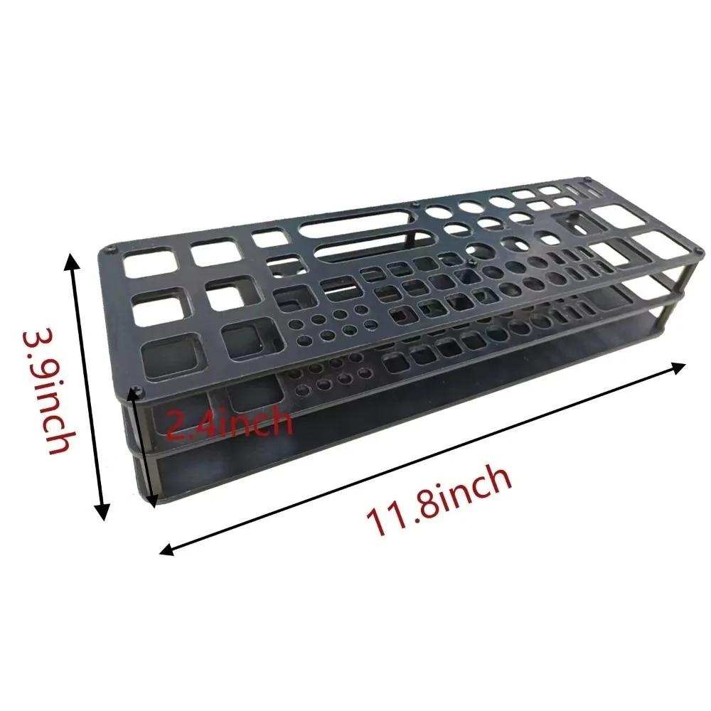 

New High Quality 63 Holes Screwdriver Storage Rack PP Durabl Screwdriver Organizers Three-layer Panel Design Tool Box