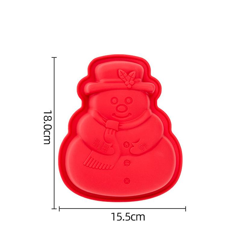 1 STÜCK Weihnachten Silikon Schokoladenformen Süßigkeiten Backformen Handgemachte Schneeflocke Schneemann Weihnachtsbaum Lebkuchenmann Weihnachtsmann Form