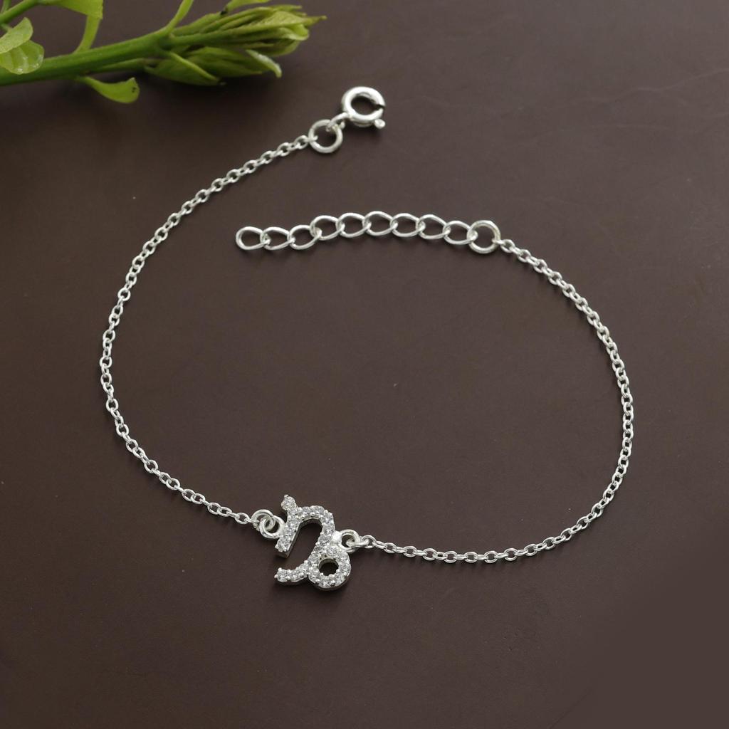 Astrological Zodiac Sign Bracelet, 925 Sterling Silver Handmade Jewelry, Zodiac Jewelry, Women Bracelet