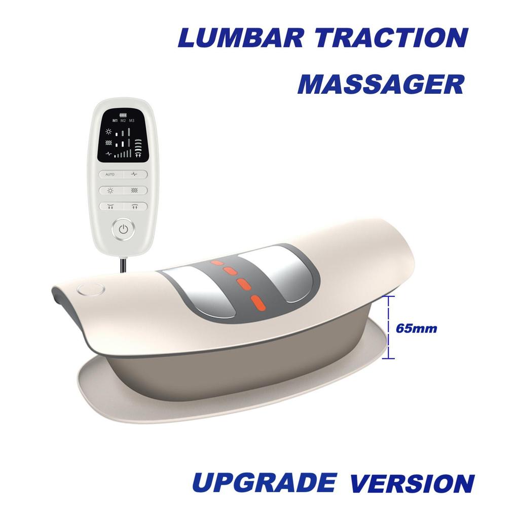 Electric Lumbar Spine Traction Device Adjustable Inflatable Vibration Waist Back Massage Machine with Heat Back Stretcher Device