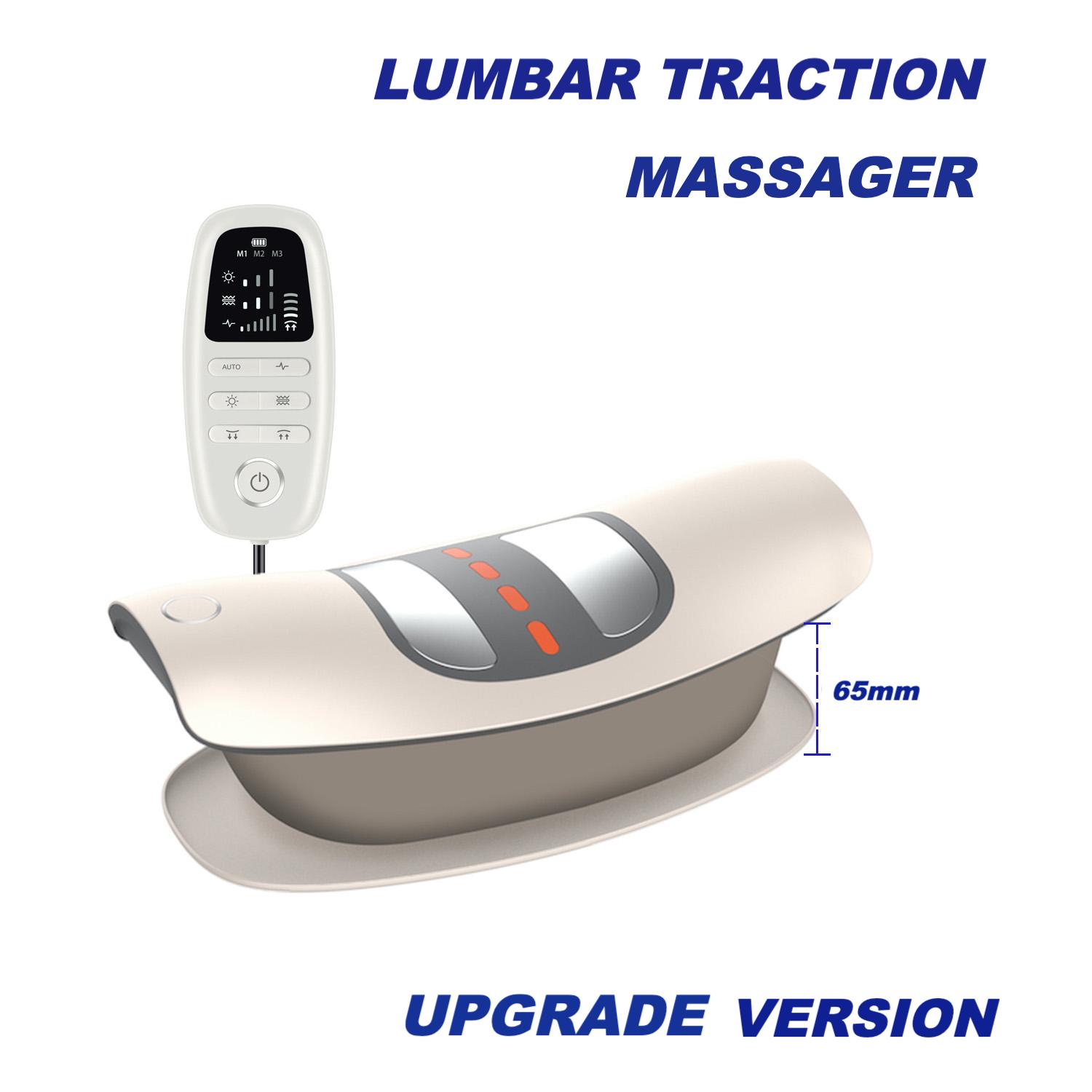 Binchi Health Technology Beige Electric Lumbar Spine Traction Device Adjustable Inflatable Vibration Waist Back Massage Machine With Heat Back Stretcher Device