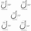500PCS High Carbon Steel Fishing Hooks Set Sharpened Barb 3#-12# Barbed Fishing Hooks with Holes Black Fishing Hooks