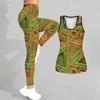 Leopard Print and GeometryPattern Print Yoga Outfit for Women Fashion Workout Leggings Fitness Sports Casual Yoga Set Sports Suit