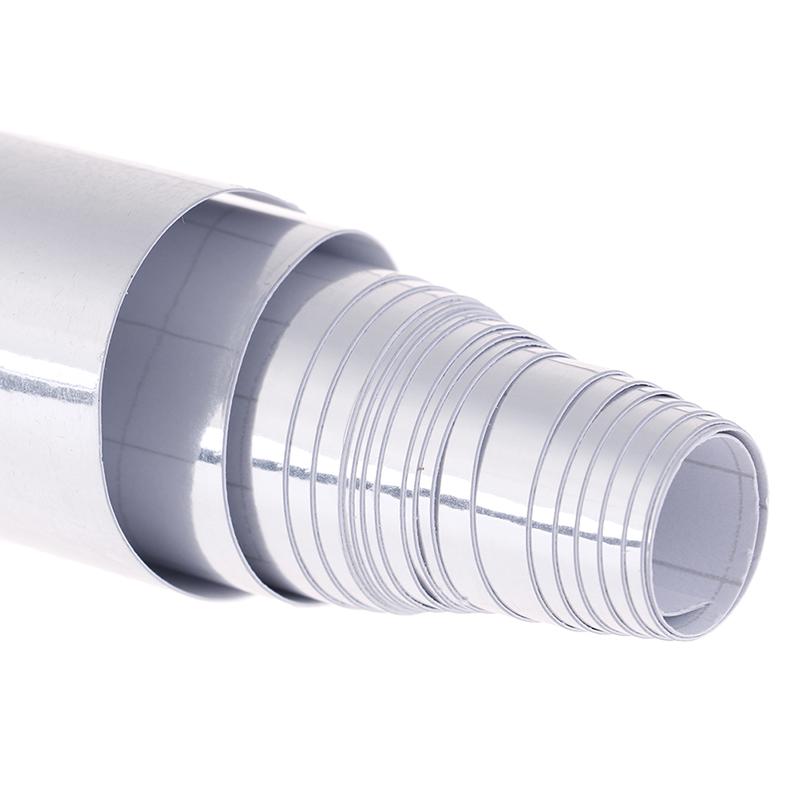 Car Silver Glossy Mirror Stretchable Chrome Vinyl Wrap Decal Film Stickers