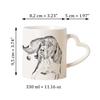 English Pointer I - cup with a dog, adorable cup with a heart-shaped handle, universal gift from the Art-Dog brand