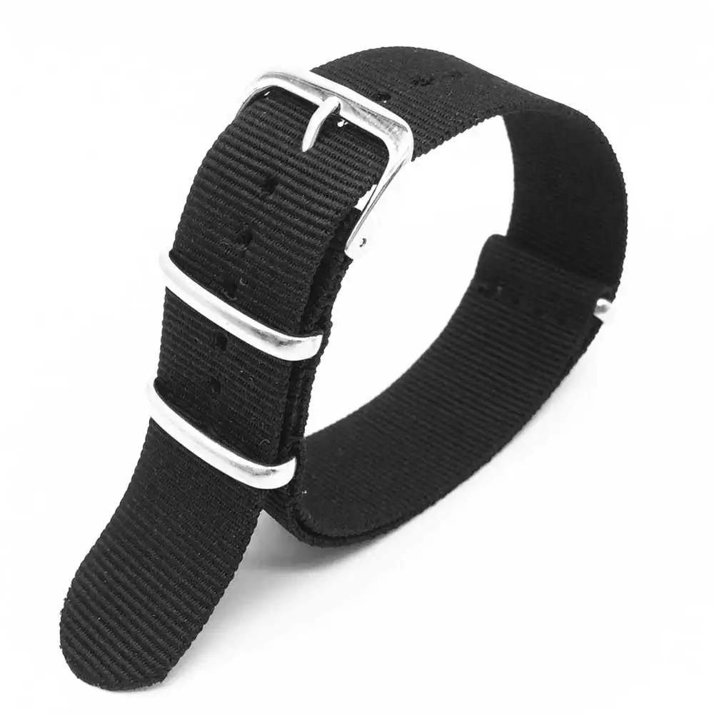 Sport Nylon Watch Band for Women&Men Watch Strap 18mm 20mm 22mm Army Sport Strap Fabric Nylon Watchband Buckle Belt good 20mm чёрный