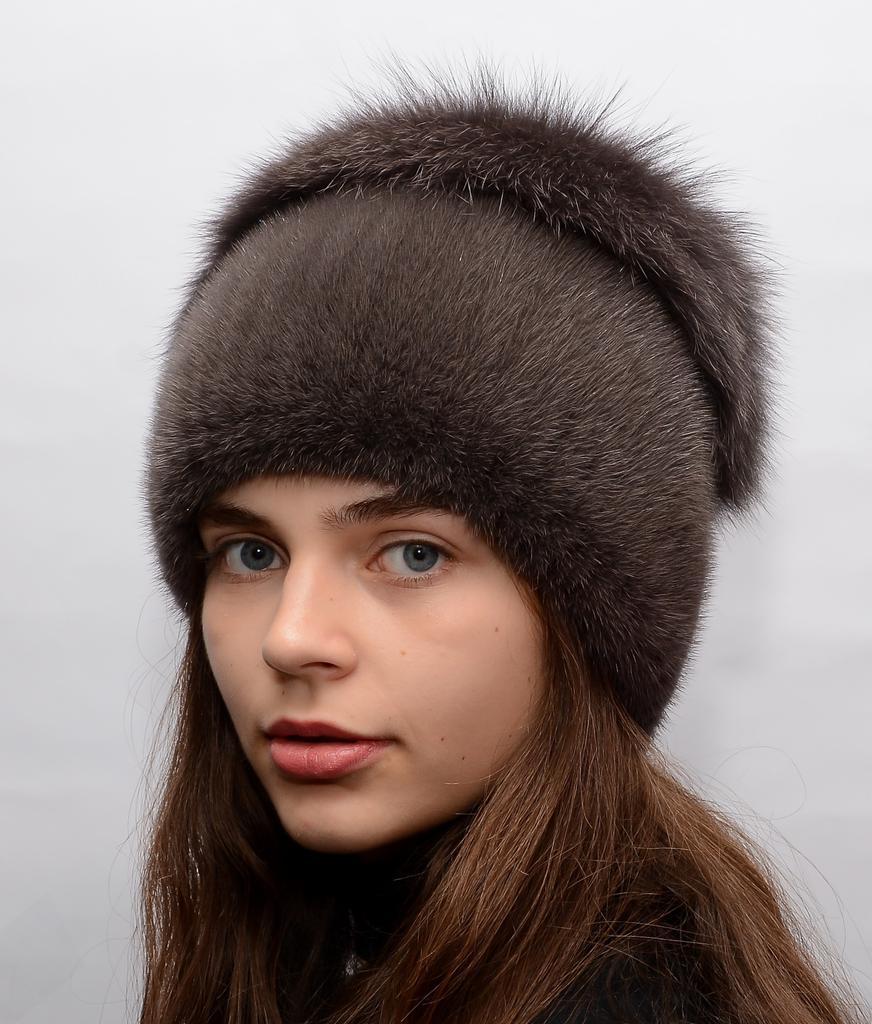 Buy Winter Knitted Hat, Fur Mink Hat 