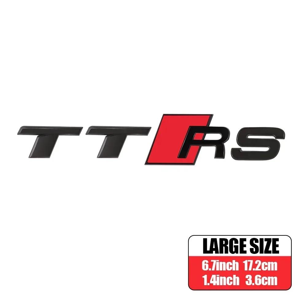 For Audi RS3 1PCS 3D ABS Car Tail Badge Rear Trunk Emblem Decoration Sticker Auto Modification Accessories for Audi TTS TTRS Logo Trim Decal