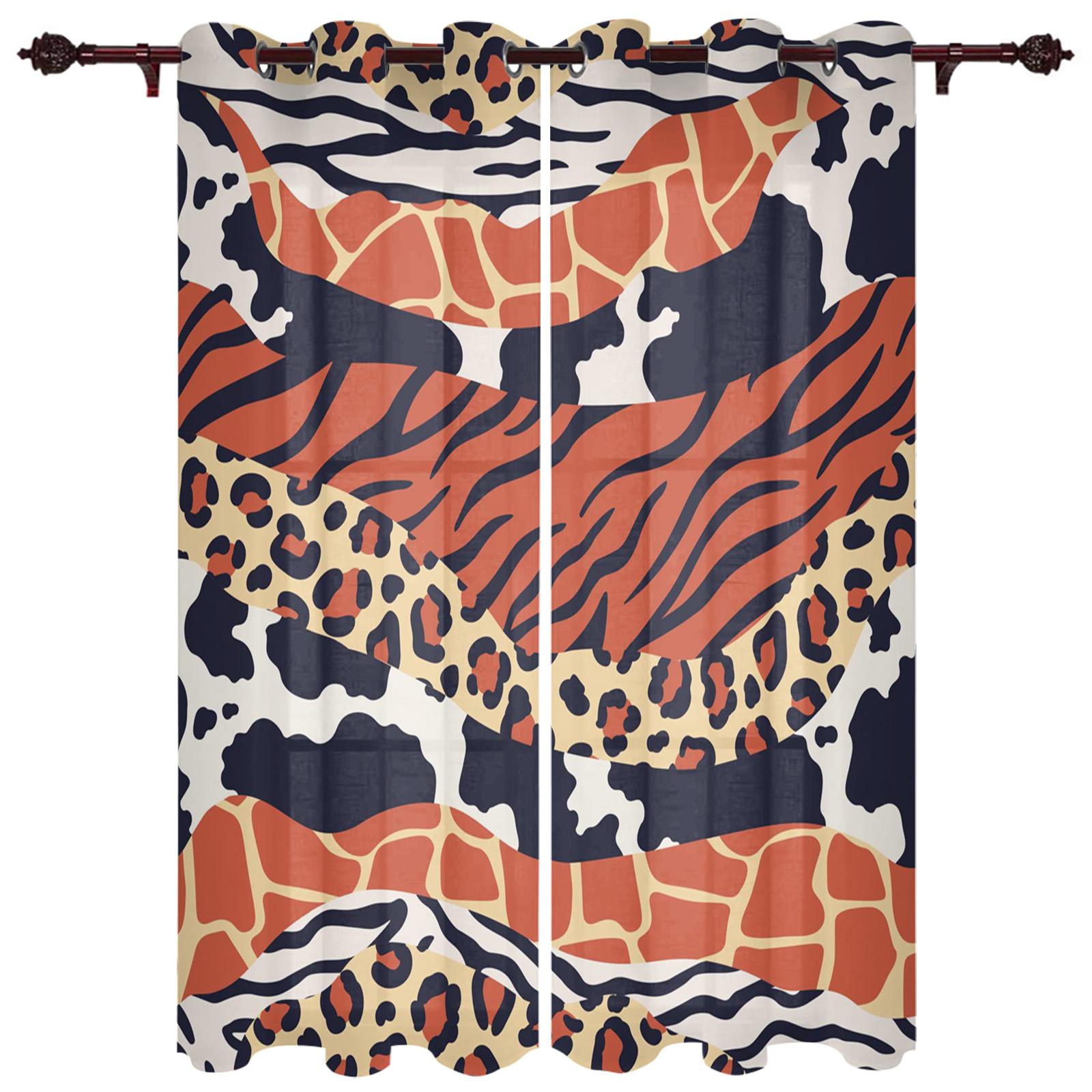 Фиолетовые леопардовые полоски зебры шторы для спальни кухонные шторы для гостиной 135W — фото 19