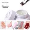 5 IN 1 Nail Glue Gel Portable Mini Size Multi-functional Rhinestone Adhesive Reinforcement Gel for Outdoor Nail Repair