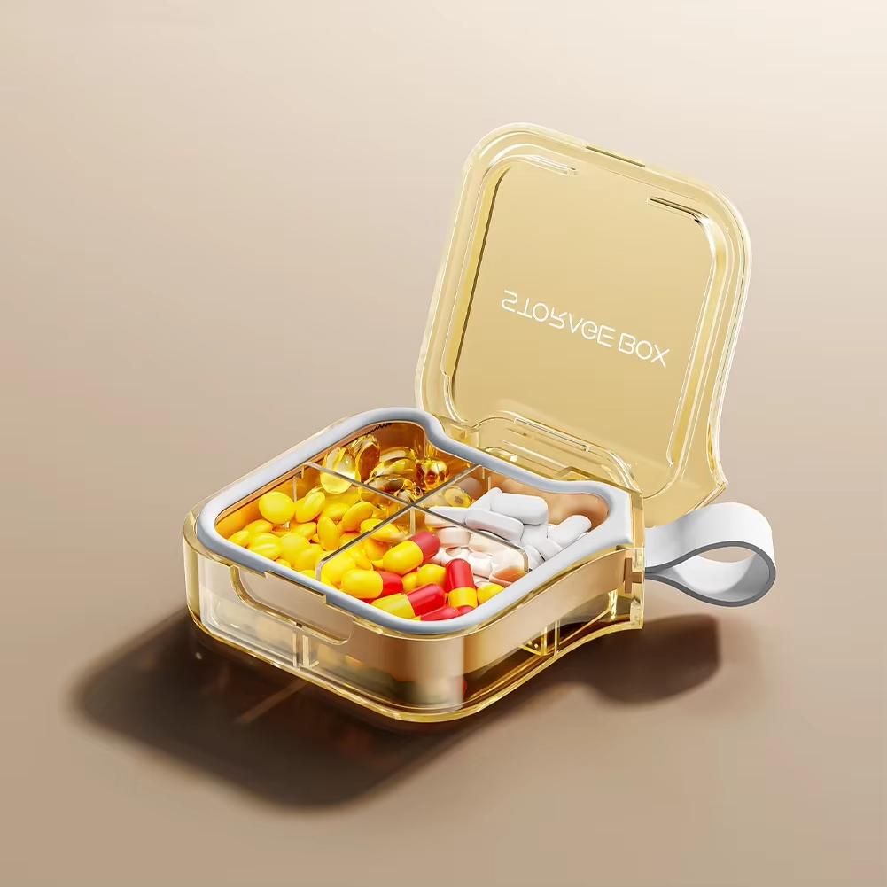 Mini Pill Case Waterproof Airtight Pill Container For Daily Use Travel Sealed Pill Box For Pocket Purse Medication