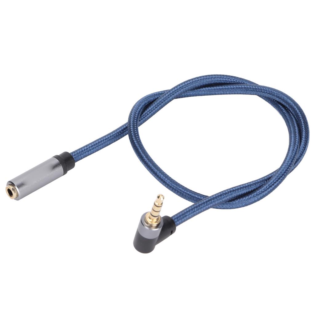 3.5mm Female to 90 degrees  Male Audio Extension Cable 4 Conductor Stereo Audio Cable for MP3 PC Smart Phone