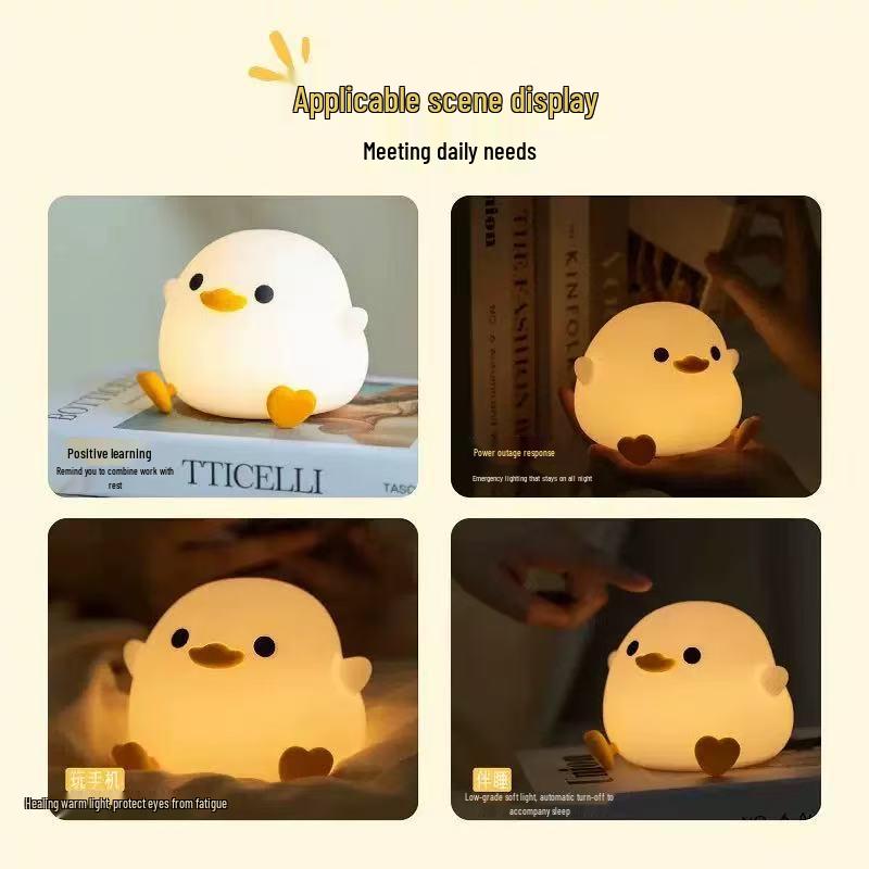 Duck Toaster Night Light – Cute Rechargeable Bedside Lamp for Emotional Ambience