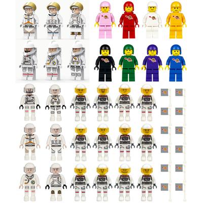 Kleinteiliges Mosaik-Baustein-Spielzeug Weltraum-Astronaut Regenbogen-Truppe Figur Blind Box Ornament
