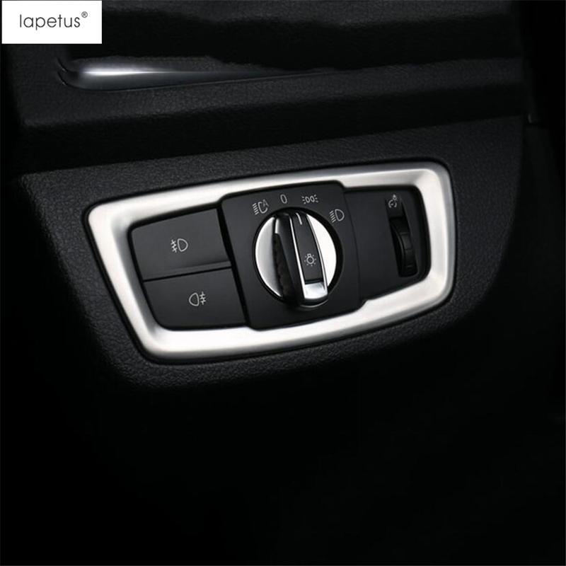 Car Dashboard Air AC Vent / Window Lift / Head Light Lamp Cover Trim Accessories For BMW X1 F48 2016 - / X2 F39 2018 -