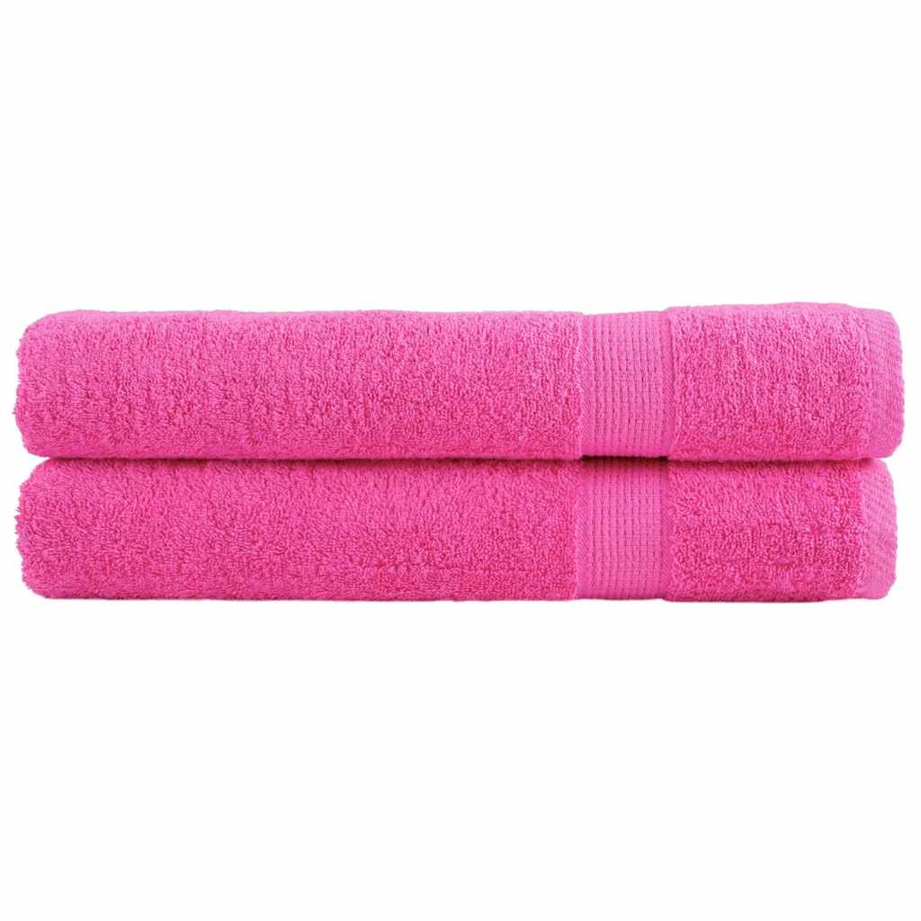 Premium Towels SOLUND 2 pcs Pink 100 x 200 cm 600 g m²