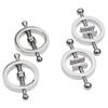 2 Pcs Stainless Steel Sexy Nipple Clamps Round Adjustable Nipple Clamp Set Body Restraints Female SM Sex Toy Non Piercing