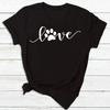 Unisex Women Dog Heartbeat Print Short Sleeve Tshirt Unisex Harajuku Casual Unisex and Womens Tshirt Clothing Street Tops Clothes