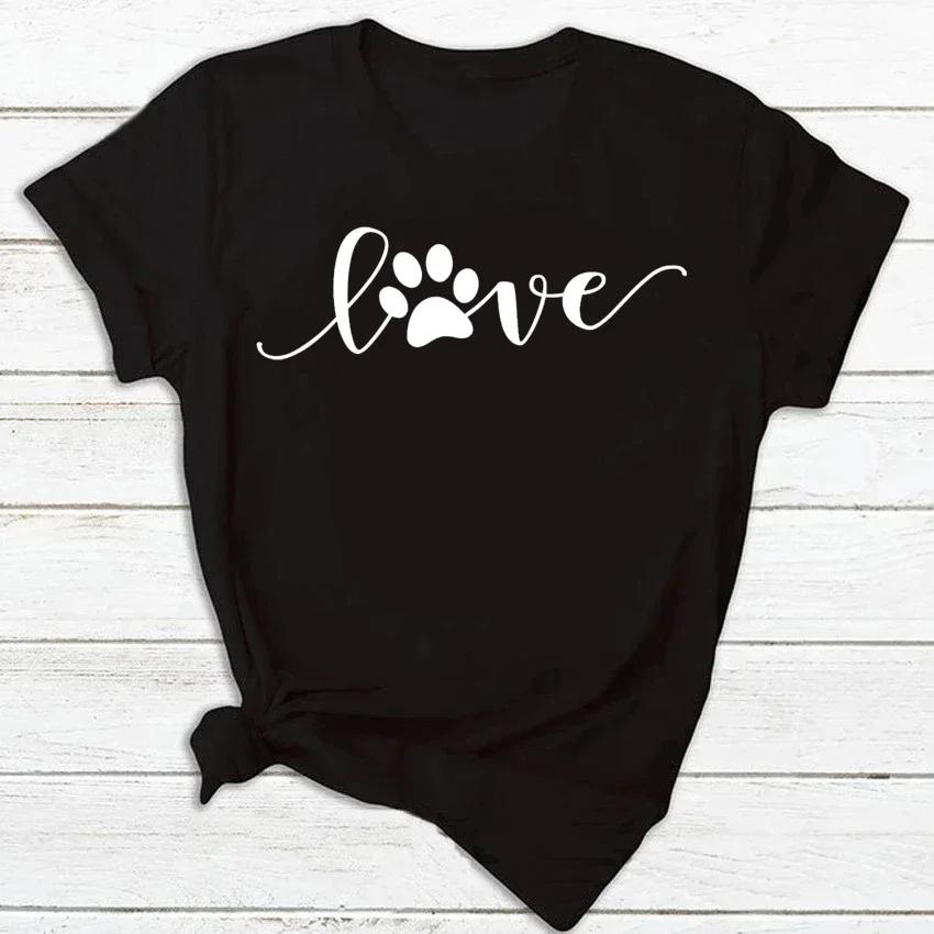 Unisex Women Dog Heartbeat Print Short Sleeve Tshirt Unisex Harajuku Casual Unisex and Womens Tshirt Clothing Street Tops Clothes