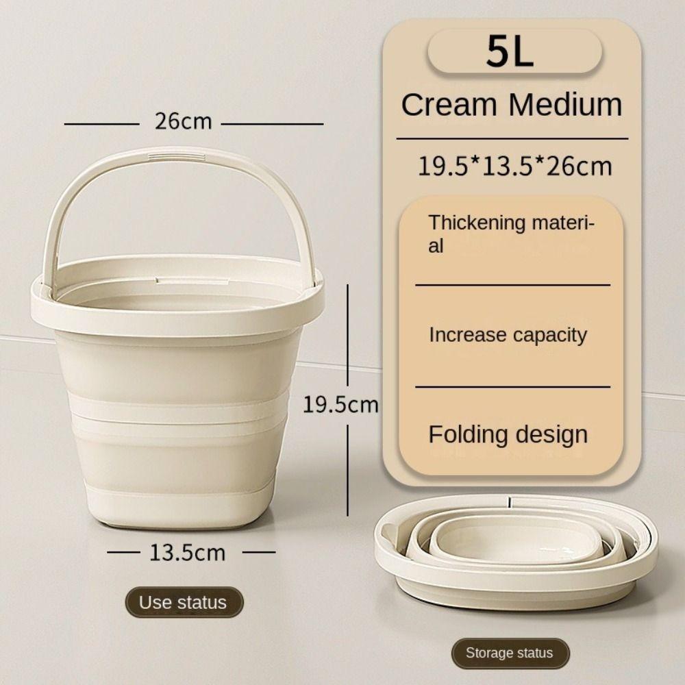 5L Wash Basin Fishing Bucket Fishing Bucket New Folding Bucket For Car