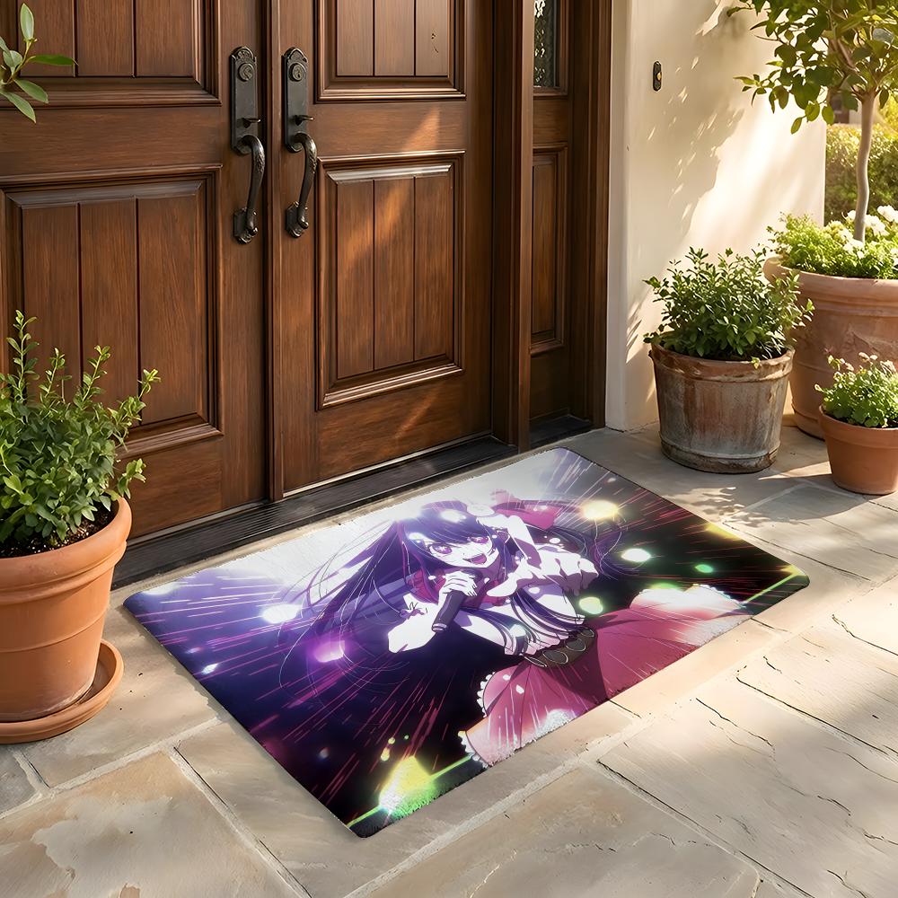 Floor Mat Soft Flannel Rug Non Slip Absorbent Mat for Bathroom Bedroom Home Decor H Hoshino Ai