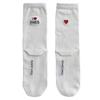 White Socks Pure Cotton Stacking Socks Heel Embroidered Love Letters Spring And Autumn Thin Cotton Medium Tube Socks