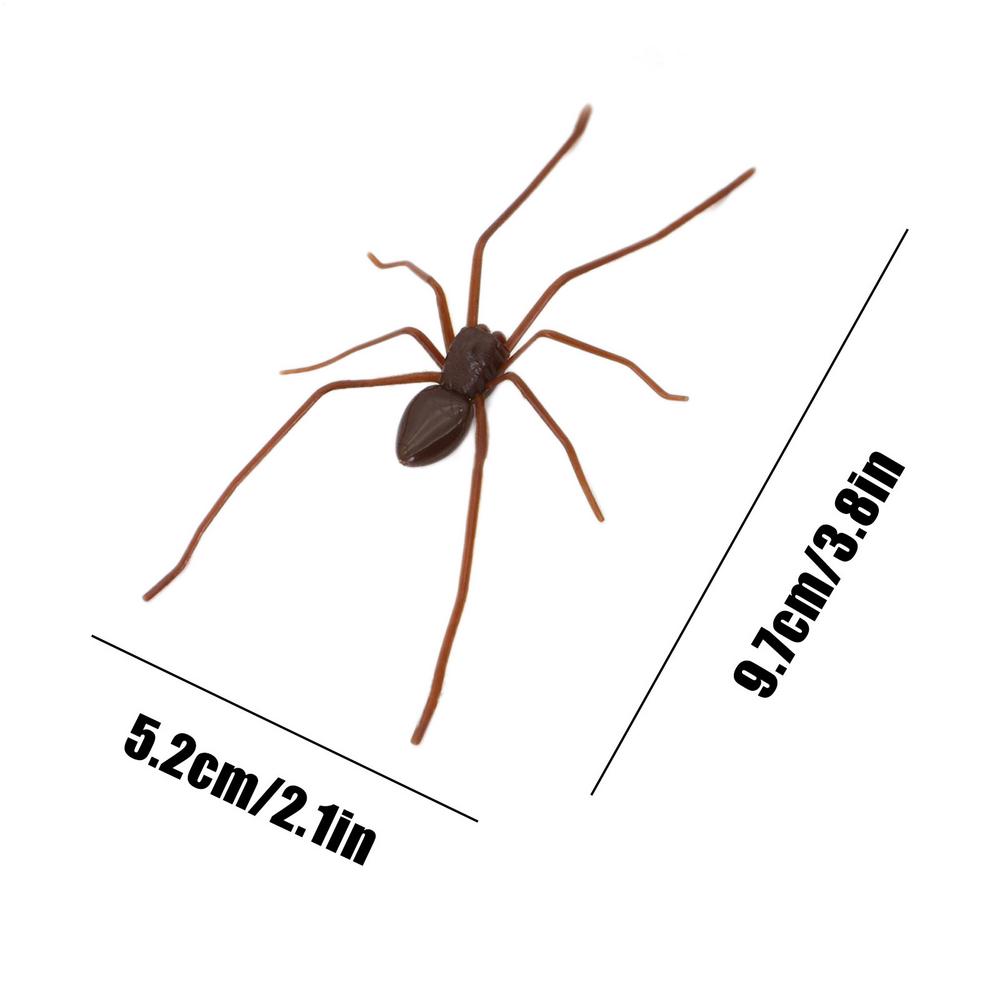 Lebensechtes 3D-Design flexible Spinne Lustige Dekoration Party DIY Dekoration Halloween Gefälschte Spinne wiederverwendbare Plastikfigur Streichspielzeug