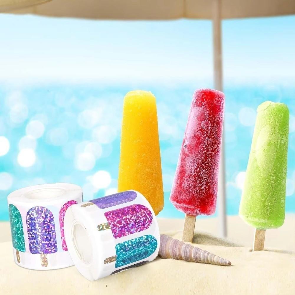 500pcs/Roll Self-adhesive Gift Wrapping Label Glittering Colorful Motivational Reward Stickers Creative Sealing Sticker Children