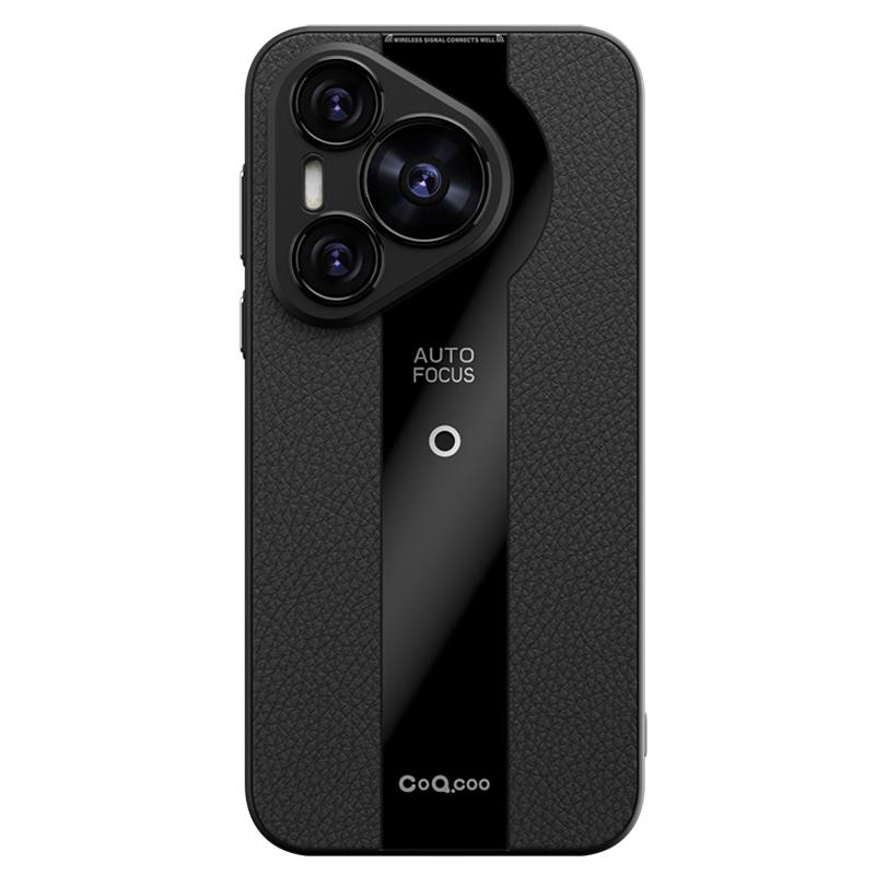

Q.COO Чехол для Huawei Pura 70 Pro/Pura 70 Pro+ Противоударный ПУ+ТПУ+Акриловый Чехол для Телефона Black