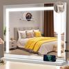 Vanity Mirror - NETTLIFE - 70x55 Cm - Dimmable LED - 5x Magnification - USB Port