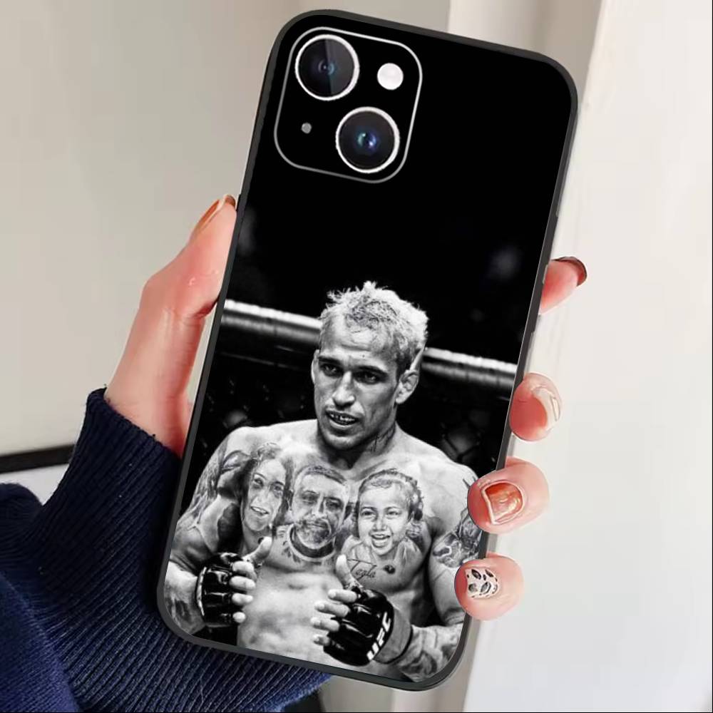 

Чехол для телефона U-Ufc Charles Oliveira для iPhone17,16,15,14,13,12 Plus,Max Мягкий силиконовый черный чехол iPhone16pro