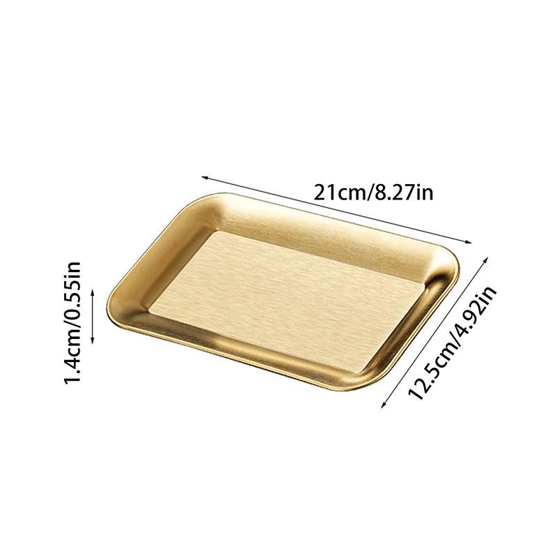 Stainless Steel Serving Trays-Gold & Silver Rectangular/Square Food Plates for Kitchen, Dining & Party (Assorted Sizes)