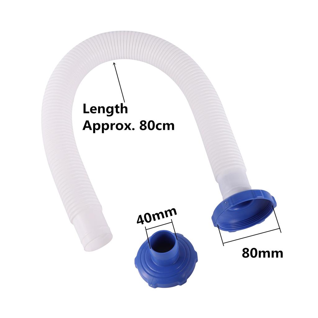 Pool Drain Pipe + Adapter Replacement Spare Part Pool Skimmer Hose Outdoor Swimming Pool Purifier Cleaning Tool