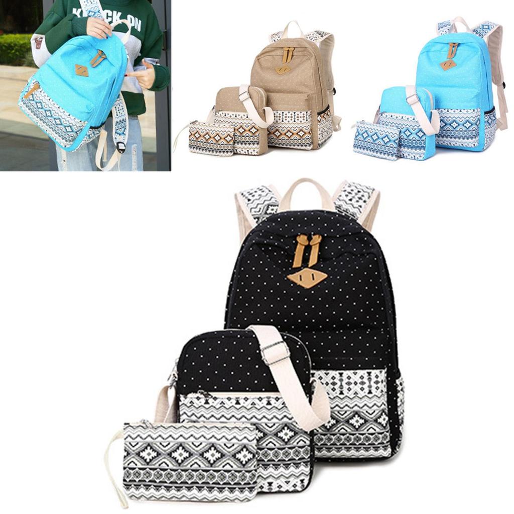 Stylish Premium Quality 3pcs/set Backpack Women Travel Bookbags School Bags For Teenage Girls
