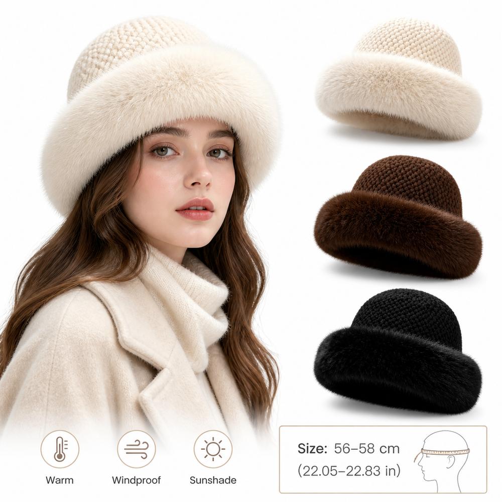 Solid Color Winter Hat Plush Fisherman Hat New Berets Outdoor